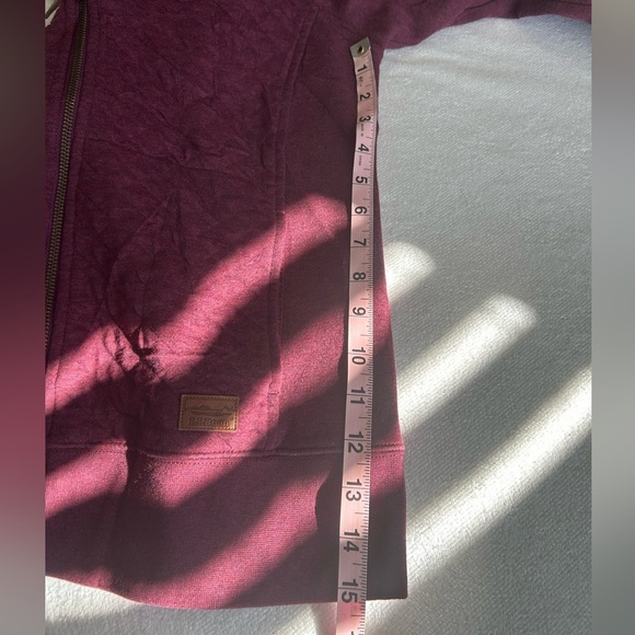 L.L. Bean Quilted Full-Zip Sweater - Deep Purple - Picture 12 of 12